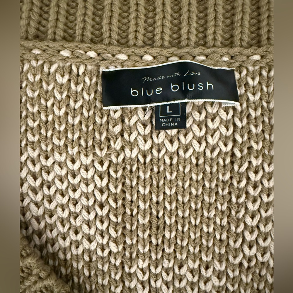 Blue Blush Warm Beige Knit Top - Picture 3 of 4